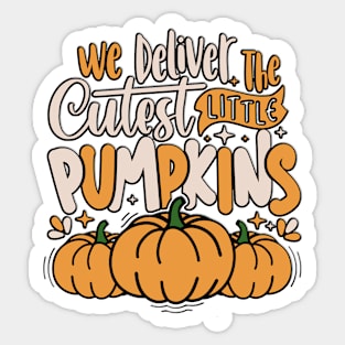 Funny Cutest Pumpkin Labor Halloween Sticker